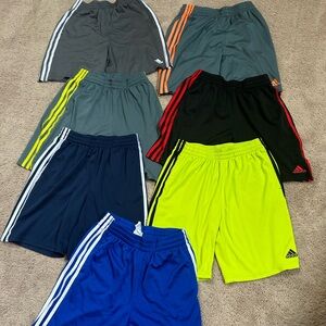 7 pairs of Adidas Boys Youth XL used condition shorts